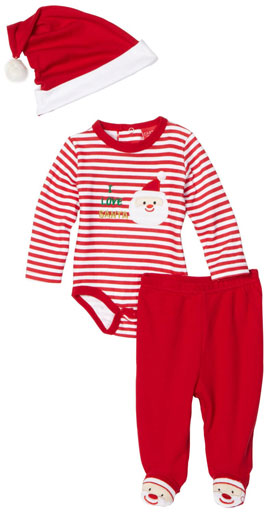 Carters Unisex-Baby Newborn I Love Santa Three Piece Dress Set