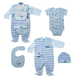 4 piece little doggie layette set