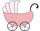 pink vintage stroller